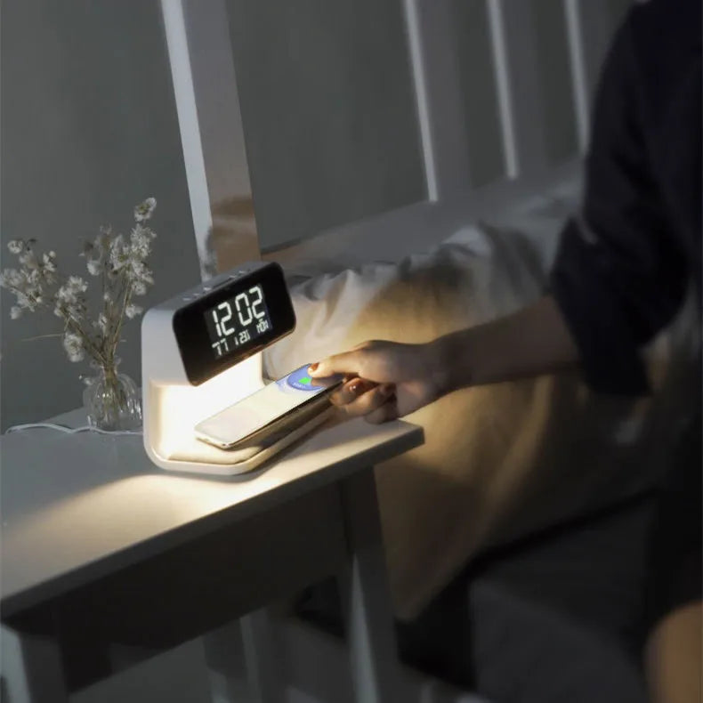 Creative 3 In 1 Bedside Lamp Wireless Charging